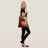 Tote Bag Dragon de Noël 1 (Sur le modèle)