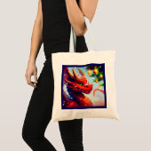 Tote Bag Dragon de Noël 2 (Devant (produit))