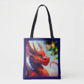 Tote Bag Dragon de Noël 2 (Devant)