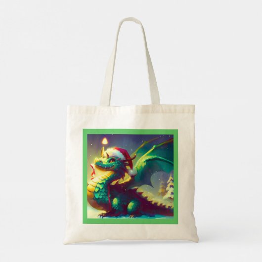 Tote Bag Dragon de Noël 3 (Dos)
