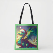 Tote Bag Dragon de Noël 3 (Devant)