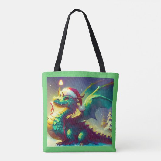 Tote Bag Dragon de Noël 3 (Dos)