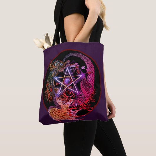 Tote Bag Dragon de Pentacle Art nouveau (De près)