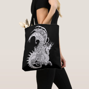 Tote Bag Dragon de style Art Nouveau