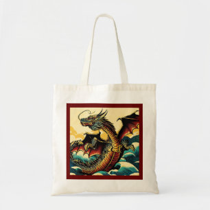 Tote Bag Dragon européen Imaginaire - Bois coupé 2