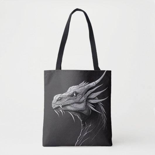 Tote Bag Dragon Fantasstique Nature sauvage Illustration an (Devant)