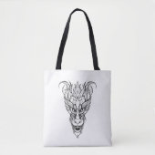Tote Bag Dragon feuille (Devant)