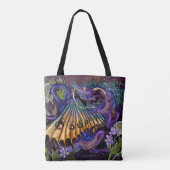 Tote Bag Dragon floral (Dos)