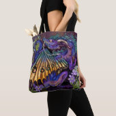Tote Bag Dragon floral (De près)