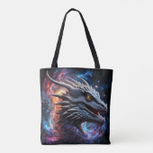 Tote Bag Dragon gris aux étoiles (Dos)
