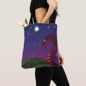 Tote Bag Dragon médiéval (De près)