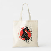 Tote Bag Dragon noir, lune rouge (Dos)