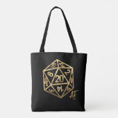 Tote Bag Dragon RPG | Pipe Imaginaire Or PnP Jeu Dice (Dos)