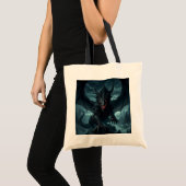 Tote Bag Dragon sombre et médiéval (Devant (produit))