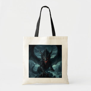 Tote Bag Dragon sombre et médiéval