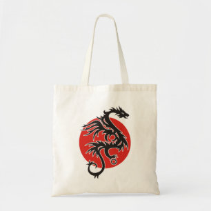 Tote Bag Dragon Sun - noir rouge blanc + vos idées