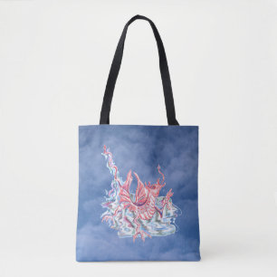 Tote Bag Dragon sur ciel bleu