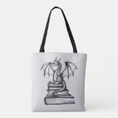 Tote Bag Dragon sur livres (Dos)