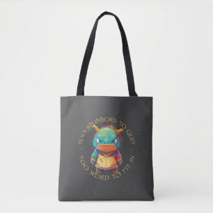 Tote Bag Dragon Trop Têtu Pour Quitter Trop Bizarre Mignonn