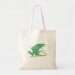 Tote Bag Dragon vert de mosaïque Extraordinaire