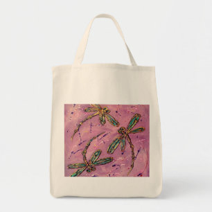 Tote Bag Dragonflies rose Fizz