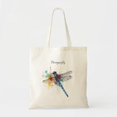 Tote Bag Dragonfly colorée personnalisable (Devant)