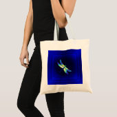 Tote Bag Dragonfly Electric Blue - Personnalisez avec le no (Devant (produit))
