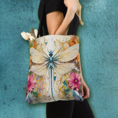 Tote Bag Dragonfly Et Fleurs sauvages
