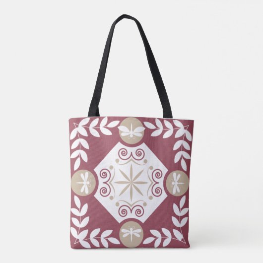 Tote Bag Dragonfly Motif de conception de mode ornementale (Dos)
