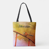 Tote Bag Dragonfly on Wire Fence Abstract (Dos)