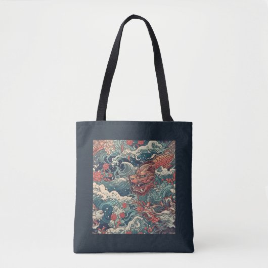 Tote Bag Dragons japonais de tatouage Art (Devant)