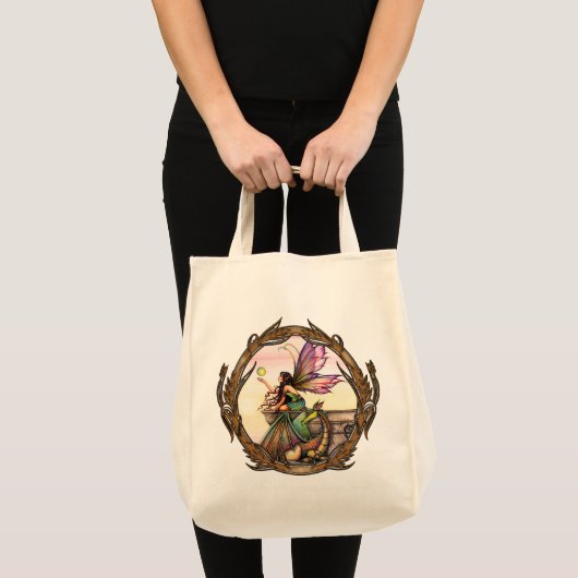 Tote Bag Dragon's Orbs Gothic Fairy et Dragon Fourre-tout (Devant (produit))