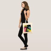 Tote Bag Drama Llama Camélid coloré (Devant (modèle))