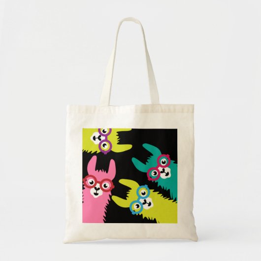 Tote Bag Drama Llama Camélid coloré (Devant)