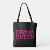 Tote Bag Drama Queen Hot Pink Parties scintillant (Dos)