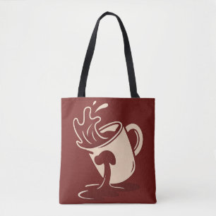 Tote Bag Drame déversé - Illustration de la Mug de café art