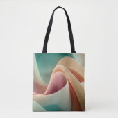 Tote Bag Drapé abstrait avec dégradé pastel fluide (Devant)
