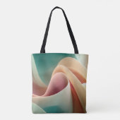 Tote Bag Drapé abstrait avec dégradé pastel fluide (Dos)
