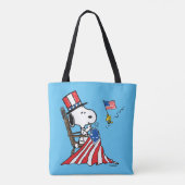 Tote Bag Drapeau 4 juillet à coudre Snoopy (Dos)