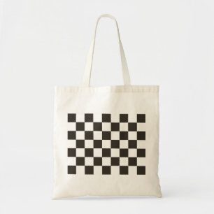 Tote Bag Drapeau À damiers (noir et blanc) (Motif du vérifi
