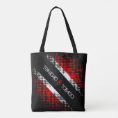 Tote Bag Drapeau à motif de points abstraits de Trinité-et- (Dos)