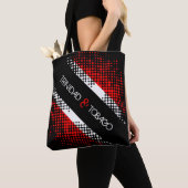 Tote Bag Drapeau à motif de points abstraits de Trinité-et- (De près)