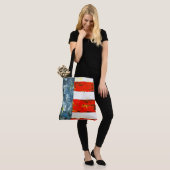Tote Bag Drapeau Abstrait américain (Sur le modèle)