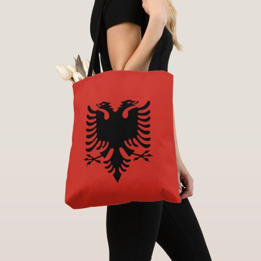 Tote Bag Drapeau albanais (De près)