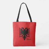 Tote Bag Drapeau albanais et mode albanaise/fans sportifs (Dos)