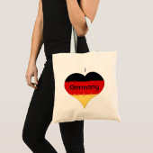 Tote Bag Drapeau allemand I Heart Allemagne (Devant (produit))