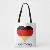 Tote Bag Drapeau allemand I Heart Allemagne (Devant)