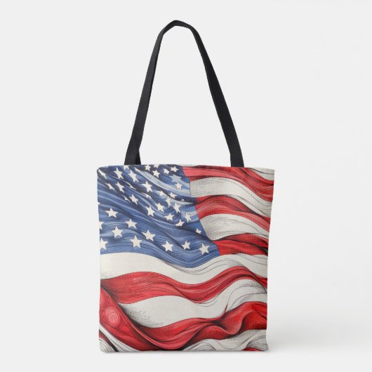 Tote Bag Drapeau américain (Dos)