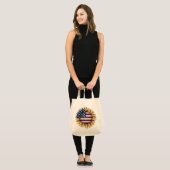Tote Bag Drapeau américain (Devant (modèle))