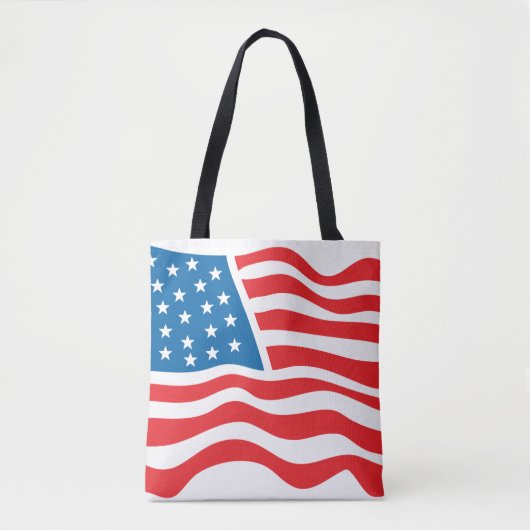 Tote Bag drapeau américain - 4 juillet (Devant)